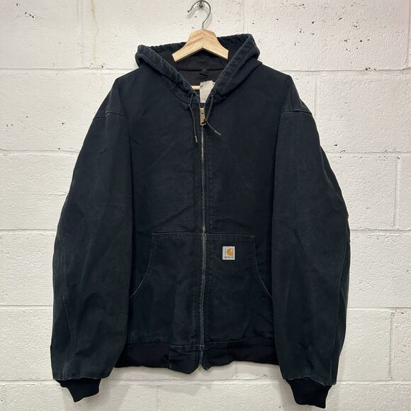 Vintage Carhartt Thermal Hooded Active Jacket “Black” J131 BLK